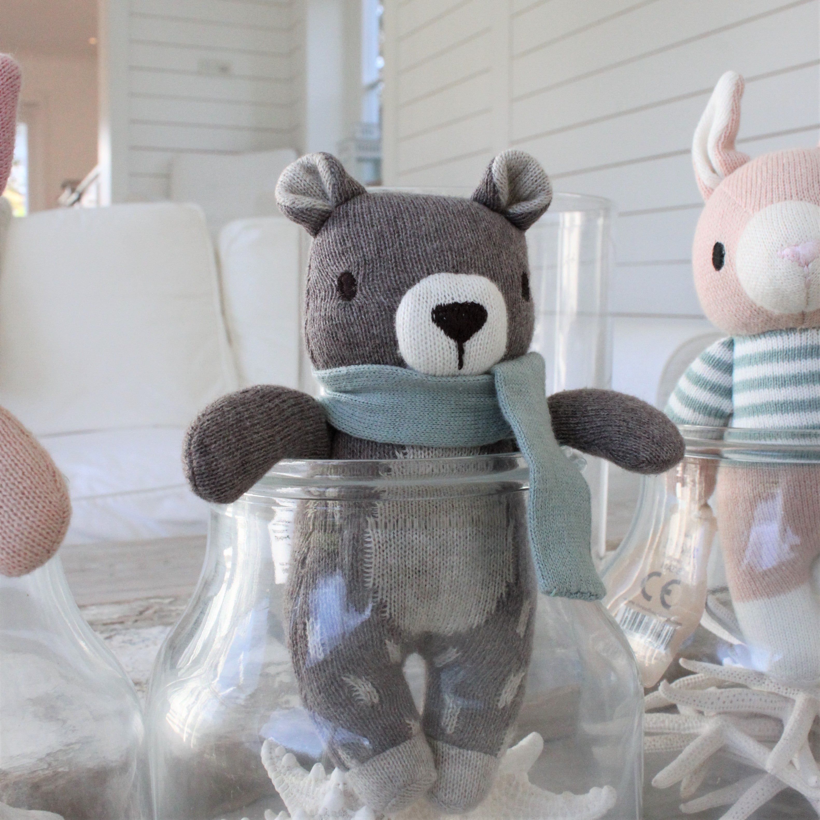 Fred The Bear Knitted Toy + Gift Box