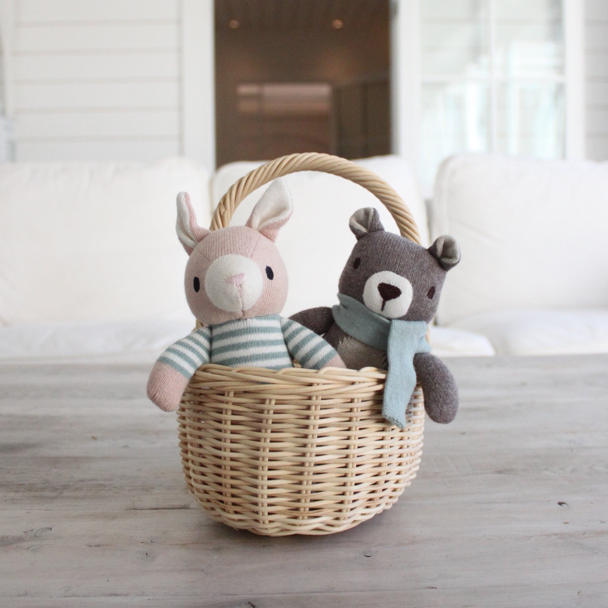 Finbar The Hare Knitted Toy + Gift Box