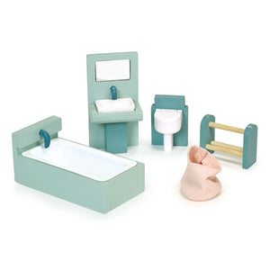 Mentari Dolls House Furniture Bundle Set of 6 (MT7621 Sittingroom, MT7622 Dining Room, MT7623 Kitchen, MT7624 Bathroom, MT7625 Bedroom, MT7626 Playroom)